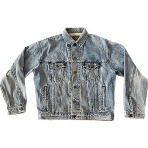 Vintage Wildhorse Saloon Embroidered Jean Denim Jacket Nashville Size Medium VTG